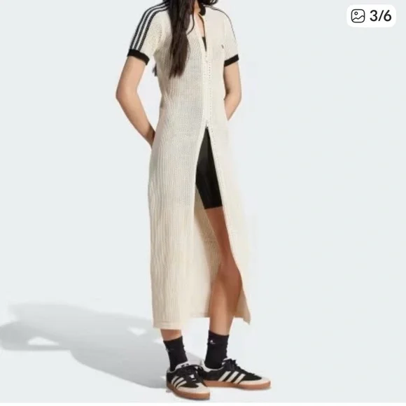 Adidas Cream Maxi Dress - Picture 2 of 5
